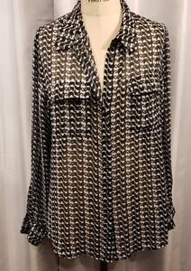 Long Sleeve Elephant Print Two by Vince Camuto Top